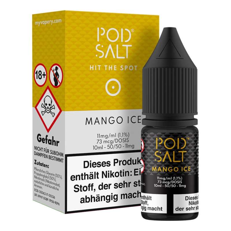 Mango Ice Pod Salt Nikotinsalz 11mg/ml Liquid Saltnic und Shortfill