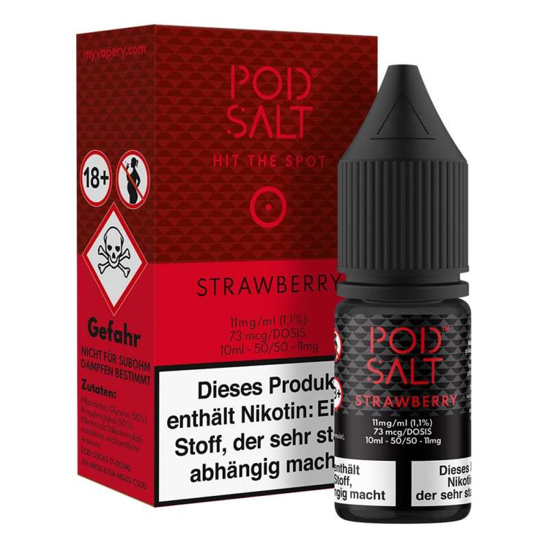 Strawberry Pod Salt Nikotinsalz 11mg/ml Liquid Saltnic und Shortfill