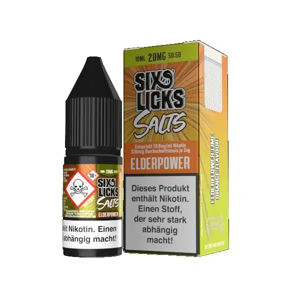 Six Licks Elderpower Nikotinsalz Liquid 10ml