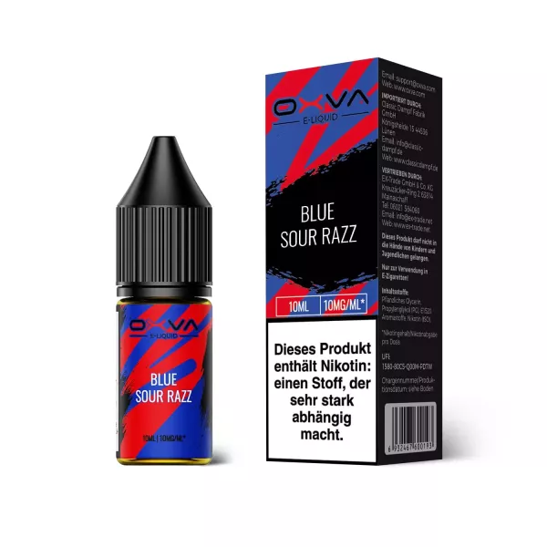 OXVA Blue Sour Razz 10mg Nikotinsalz Liquid Saltnic