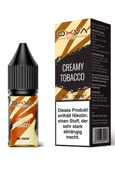 OXVA Creamy Tobacco 10mg Nikotinsalz Liquid Saltnic