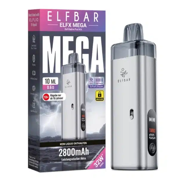 Elfbar Elfx Mega Pod System Silver Elfbar Elfx Mega Pod System Silver