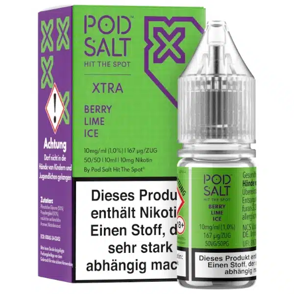 Pod Salt Xtra Berry Lime Ice Nikotinsalz 10mg Pod Salt Xtra Berry Lime Ice Nikotinsalz 10mg