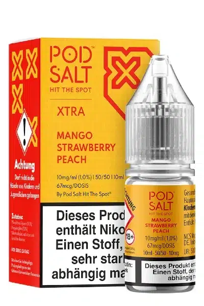 Pod Salt X Mango Strawberry Peach Nikotinsalz 10mg/ml 10ml