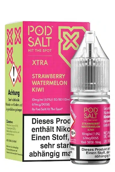 Pod Salt X Strawberry Watermelon Kiwi Nikotinsalz 10mg/ml 10ml