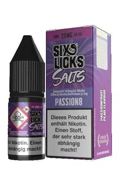 Six Licks Passion8 Nikotinsalz Liquid 20mg 10ml