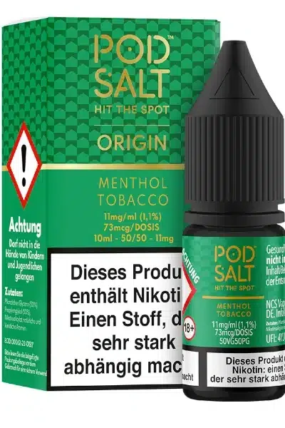 Pod Salt Origin Menthol Tobacco 10ml 11mg